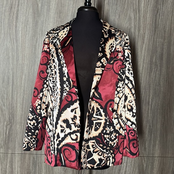 Chico's print blazer jacket - Picture 3 of 16